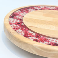 Obrazek Taca mała obrotowa - ceramika MIX KWIATY