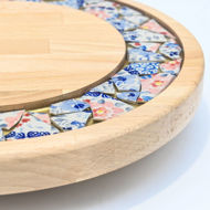 Obrazek Taca mała obrotowa - ceramika MIX KWIATY