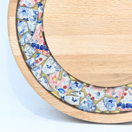 Obrazek Taca mała obrotowa - ceramika MIX KWIATY