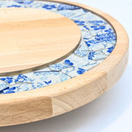 Obrazek Taca mała obrotowa - ceramika MIX KWIATY