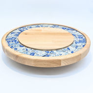 Obrazek Taca mała obrotowa - ceramika MIX KWIATY